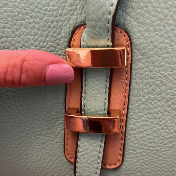 Charming Charlie Pretty Aqua Blue Shoulder Bag with Three compartments! 🌺 - Picture 7 of 10